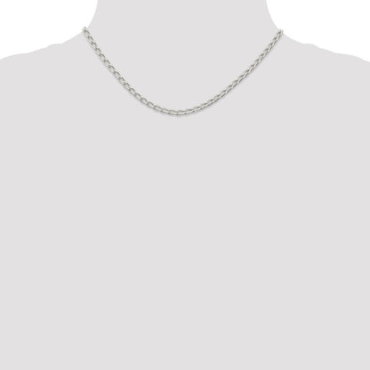 Sterling Silver 3.2mm Open Elongated Link Chain
