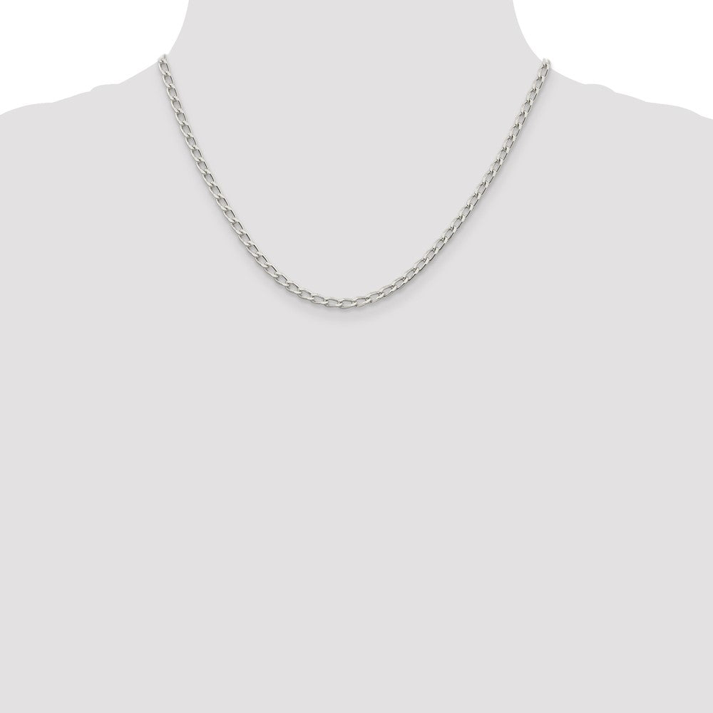 Sterling Silver 3.2mm Open Elongated Link Chain