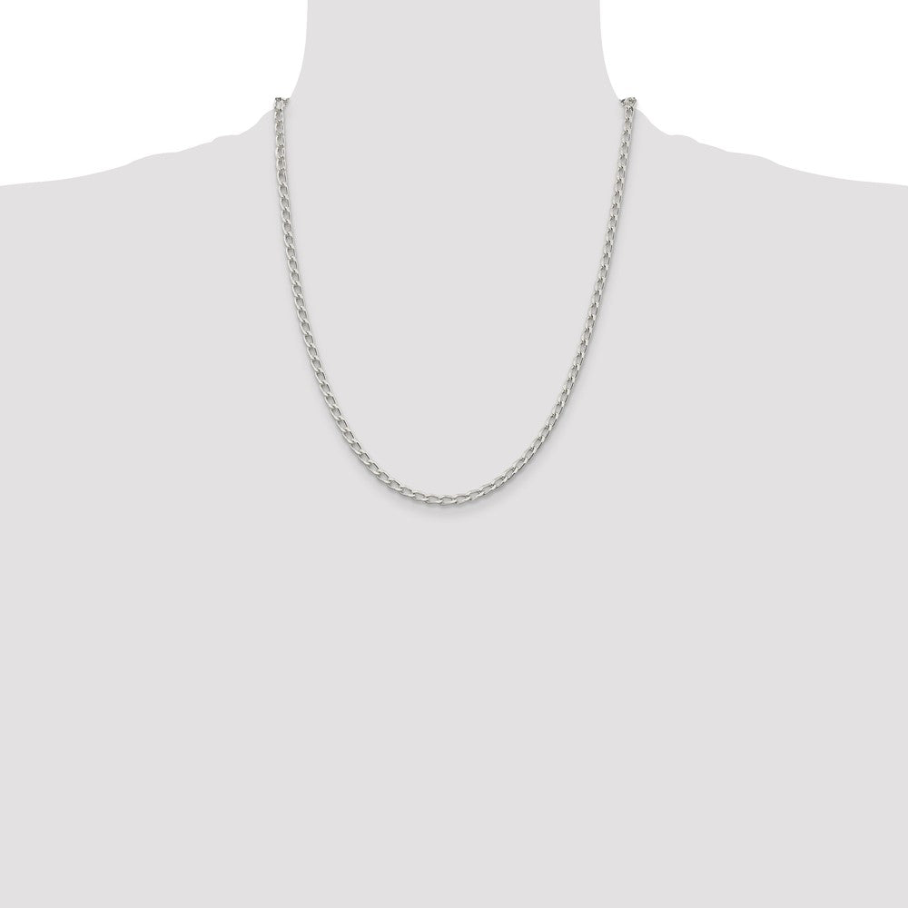 Sterling Silver 3.2mm Open Elongated Link Chain
