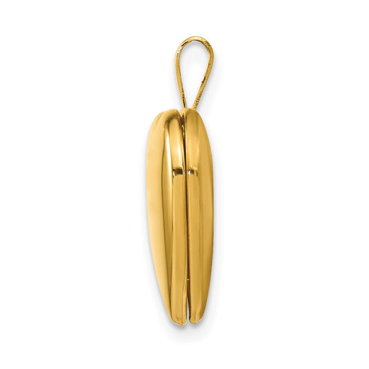 1/20 14K Gold Filled Satin and Polished 2-Frame 15mm Heart Locket