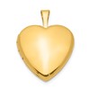 1/20 14K Gold Filled Satin and Polished 2-Frame 15mm Heart Locket