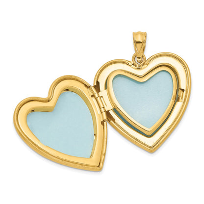 1/20 14K Gold Filled Grandma 23mm Enameled Family Heart Locket