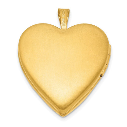 1/20 Gold Filled Polished and Satin 20mm Heart Locket