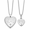 Sterling Silver RH-plated I LOVE YOU... 20mm/12mm Locket/Pendant Set