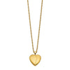 1/20 Gold Filled 16mm Satin and Polished Heart Locket Necklace