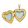 1/20 Gold Filled 16mm Satin and Polished Heart Locket Necklace