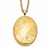 1/20 14K Gold Filled 26mm Swirled Oval Locket Necklace
