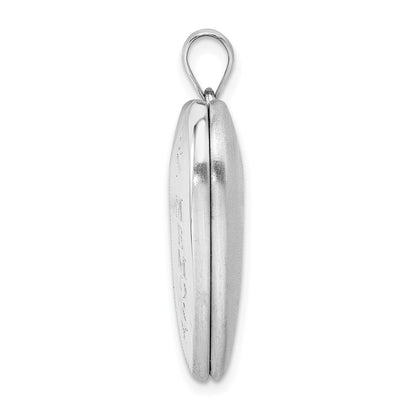 Sterling Silver Rhodium-plated 24mm In Memory Ash Holder Heart Locket