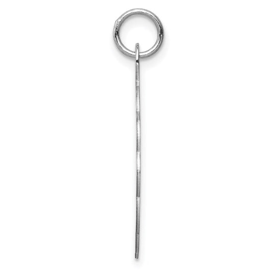 Sterling Silver Rhodium-plated Engravable Boy Disc Charm