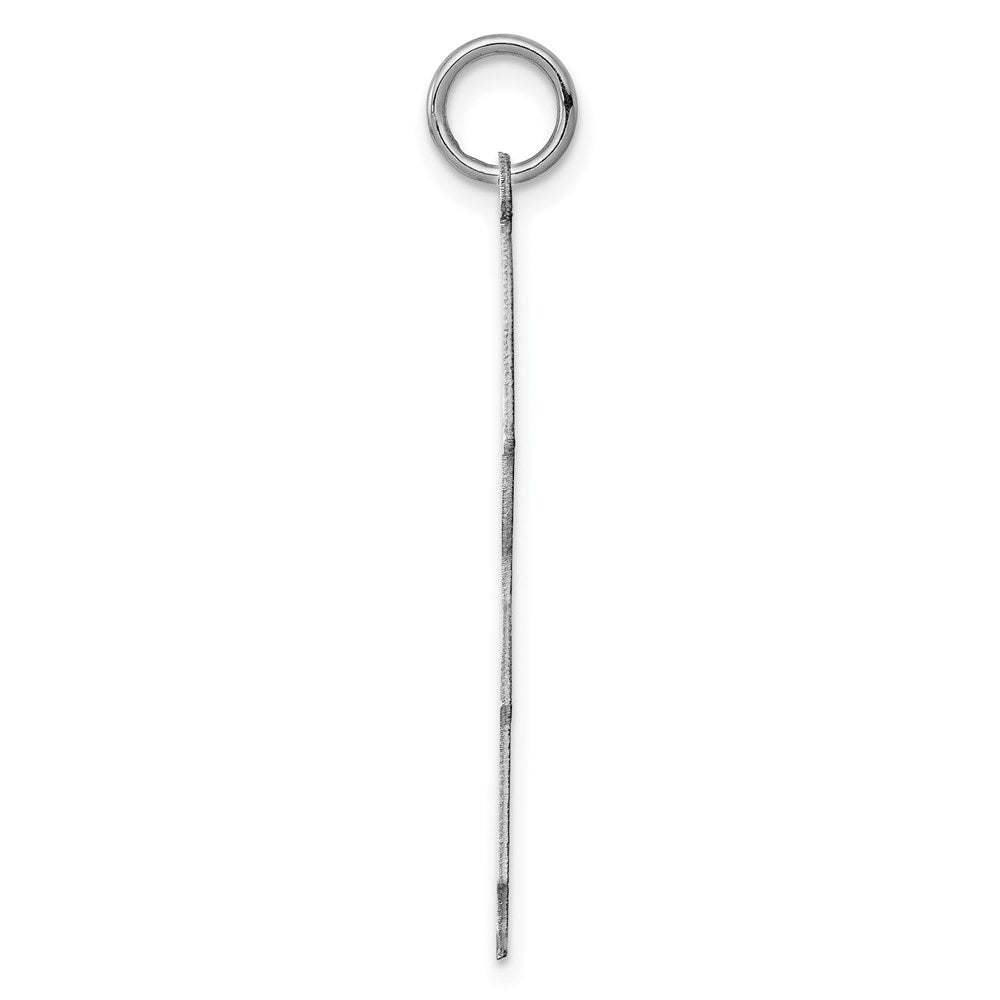 SSilver Rh-plt Engravable Boy/Boy Polished Front/Satin Back Disc Charm