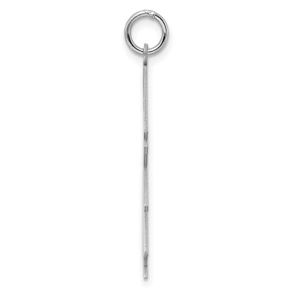 SSilver Rh-plt Engravable Girl/Girl Polished Front/Satin Back Disc Charm