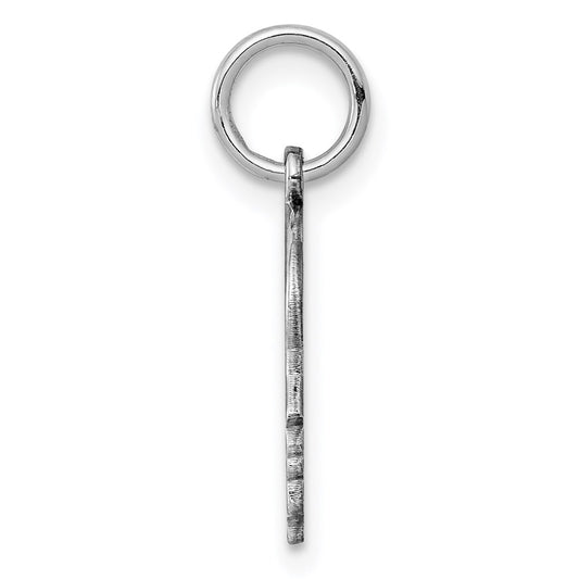 SSilver Rh-plt Engravable Boy Polished Front/Satin Back Disc Charm