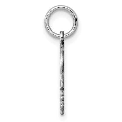 SSilver Rh-plt Engravable Boy Polished Front/Satin Back Disc Charm