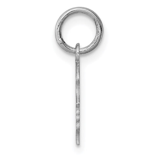 SSilver Rh-plt Engravable Girl Polished Front/Satin Back Disc Charm