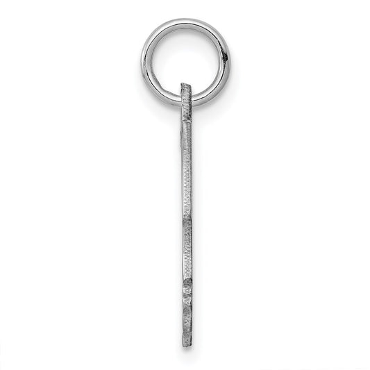SSilver Rh-plt Engravable Boy Polished Front/Satin Back Disc Charm