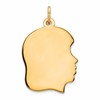 Sterling Silver GP Engravable Girl Polished Disc Charm