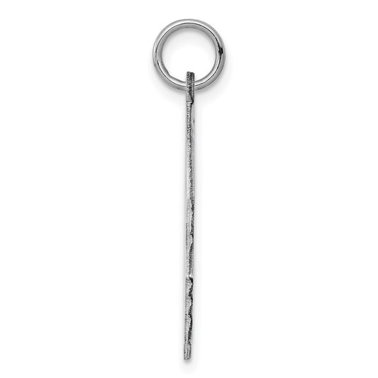 SSilver Rh-plt Engravable Boy Polished Front/Satin Back Disc Charm