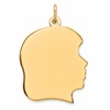 Sterling Silver GP Engravable Girl Polished Disc Charm