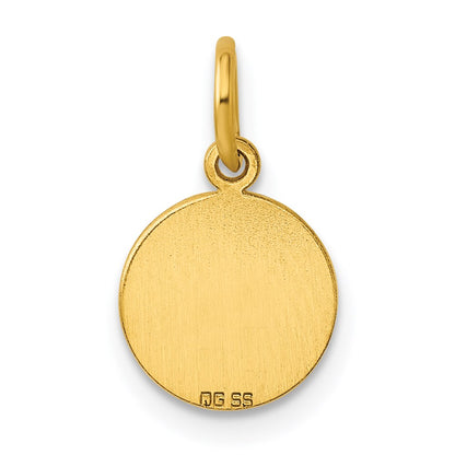 Sterling Silver GP Engraveable Round Polished Disc Charm