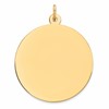 Sterling Silver GP Engraveable Round Polished Disc Charm