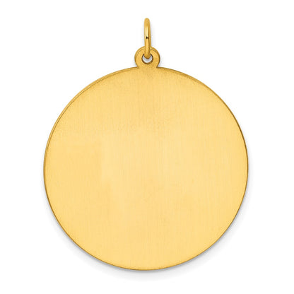 Sterling Silver GP Engraveable Round Polished Disc Charm