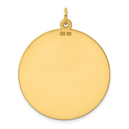 Sterling Silver GP Engraveable Round Polished Disc Charm