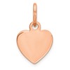 Sterling Silver RG Plated Engraveable Heart Polished Front/Satin Back Disc
