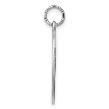 Sterling Silver RG Plated Eng. Heart Polish Front/Satin Back Disc Charm