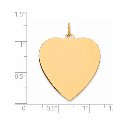 Sterling Silver GP Engraveable Heart Polished Disc Charm