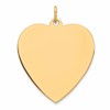 Sterling Silver GP Engraveable Heart Polished Disc Charm