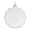 Sterling Silver Rh-plt Engraveable Polished Front/Satin Back Disc Charm