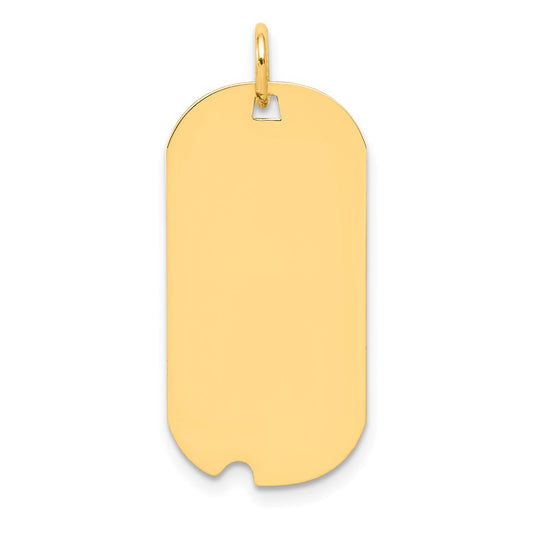 Sterling Silver GP Engraveable Dog Tag Polished Disc Charm