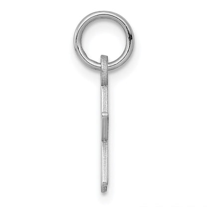Sterling Silver Rhodium-plated Engraveable Star Disc Charm