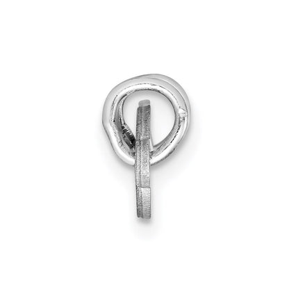 Sterling Silver Rh-plt Engravable Polished Front/Satin Back Plate