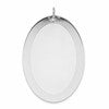 SSilver Rh-plt Engravable Oval Polished Front/Satin Back Disc Charm
