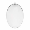 SSilver Rh-plt Engravable Oval Polished Front/Satin Back Disc Charm
