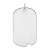 Sterling Silver Rhodium-plated Engravable Dog Tag Disc Charm