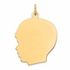 Sterling Silver GP Engravable Boy Polished Disc Charm