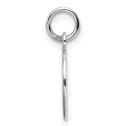 Sterling Silver Rhod-plate Pink Enamel Left Facing Girl Head Disc Charm