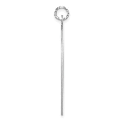 Sterling Silver Rhod-plated Eng. Rnd Polish Front/Satin Back Disc Charm