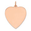 Sterling Silver RG Plated Engraveable Heart Polished Front/Satin Back Disc