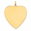Sterling Silver GP Engraveable Heart Polished Disc Charm