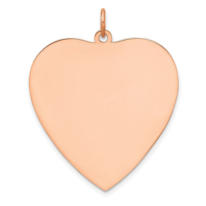 Sterling Silver RG Plated Eng. Heart Polish Front/Satin Back Disc Charm