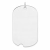 Sterling Silver Rhodium-plated Engravable Dog Tag Disc Charm