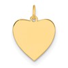 Sterling Silver GP Engraveable Heart Polished Disc Charm