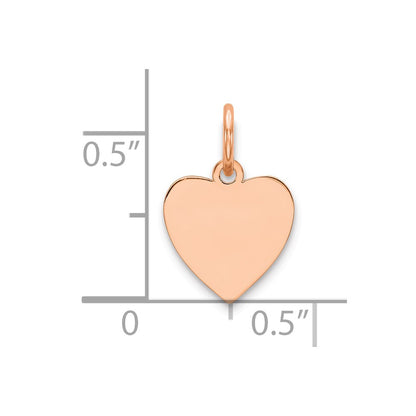 Sterling Silver RG Plated Engraveable Heart Polished Front/Satin Back Disc