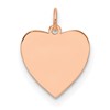 Sterling Silver RG Plated Eng. Heart Polish Front/Satin Back Disc Charm
