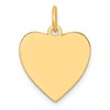 Sterling Silver GP Engraveable Heart Polished Disc Charm