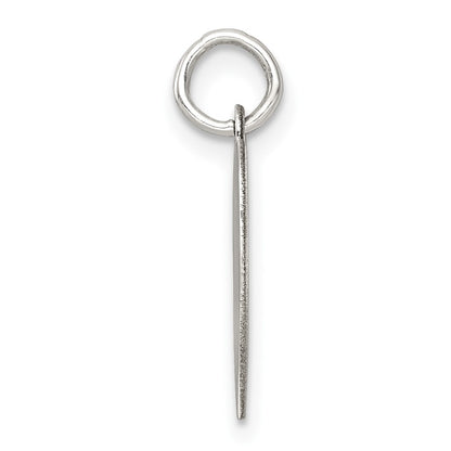 SS Rh-plt Engraveable Heart Polished Front/Satin Back Disc Charm