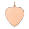 Sterling Silver RG Plated Engraveable Heart Polished Front/Satin Back Disc